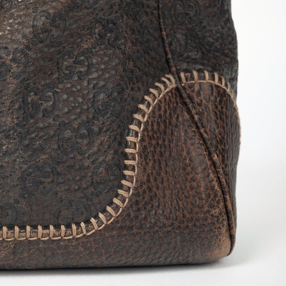 Gucci New Pelham Brown Guccissima Leather Large Shoulder Bag - Picture 8 of 13